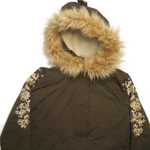 driftwood parka faux fur hood womens winter medium